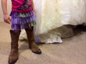 Next to my wrinkly (ahem, wedding) dress.